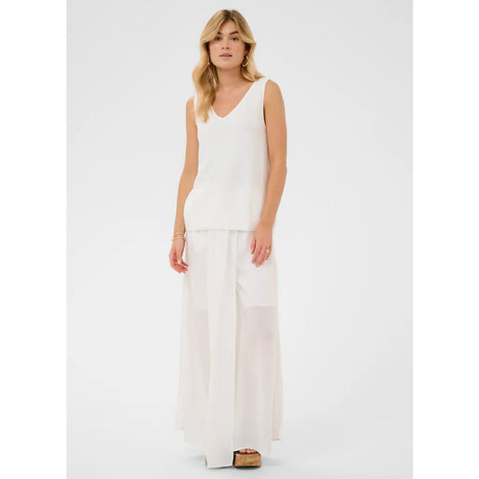 Cream Sillar Knit Top