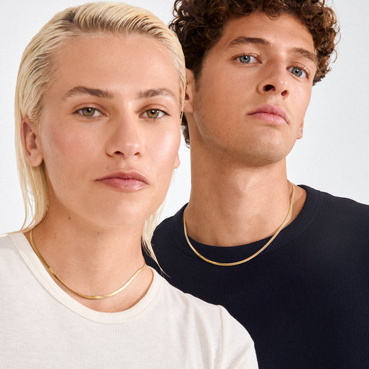 Pilgrim Joanna Flat Snake Necklace