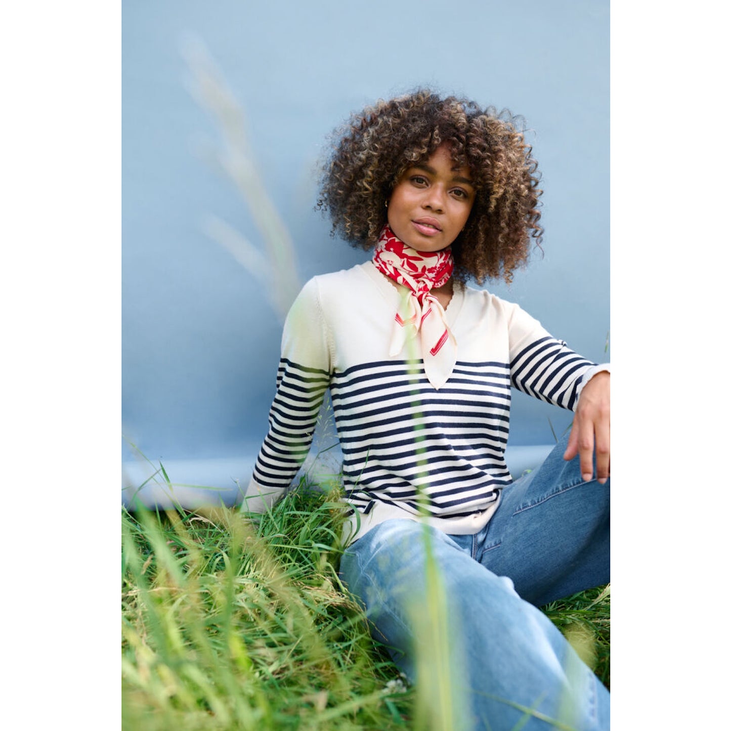 Culture Banda Scarf Red Flower