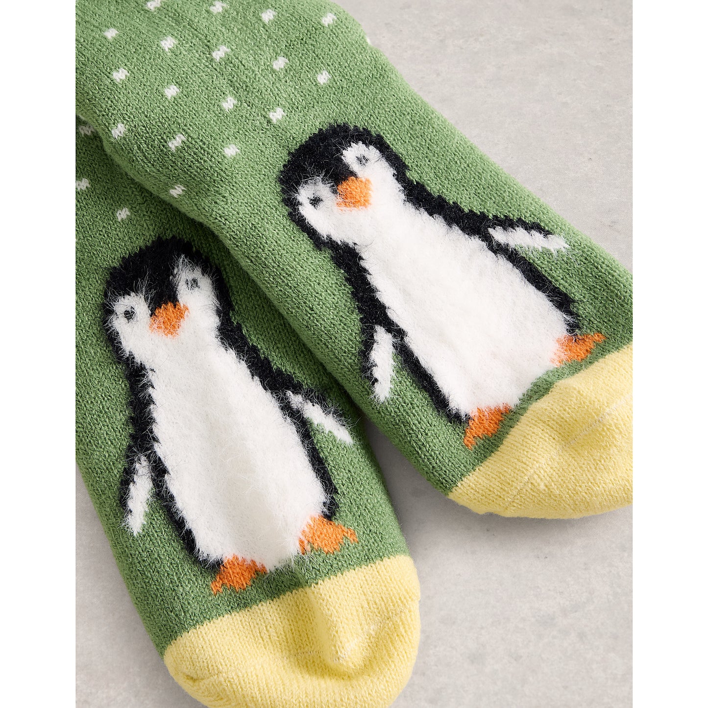 White Stuff Fluffy Penguin Cabin Socks