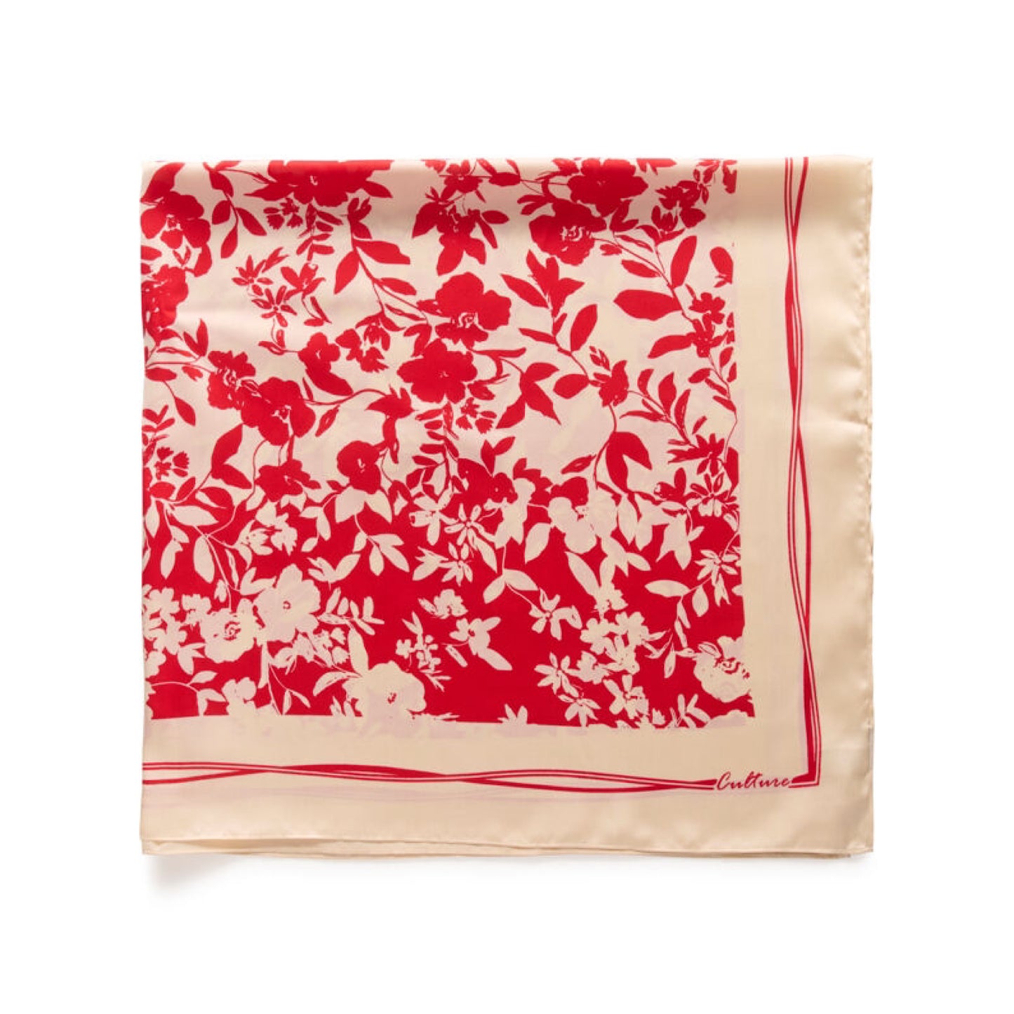 Culture Banda Scarf Red Flower