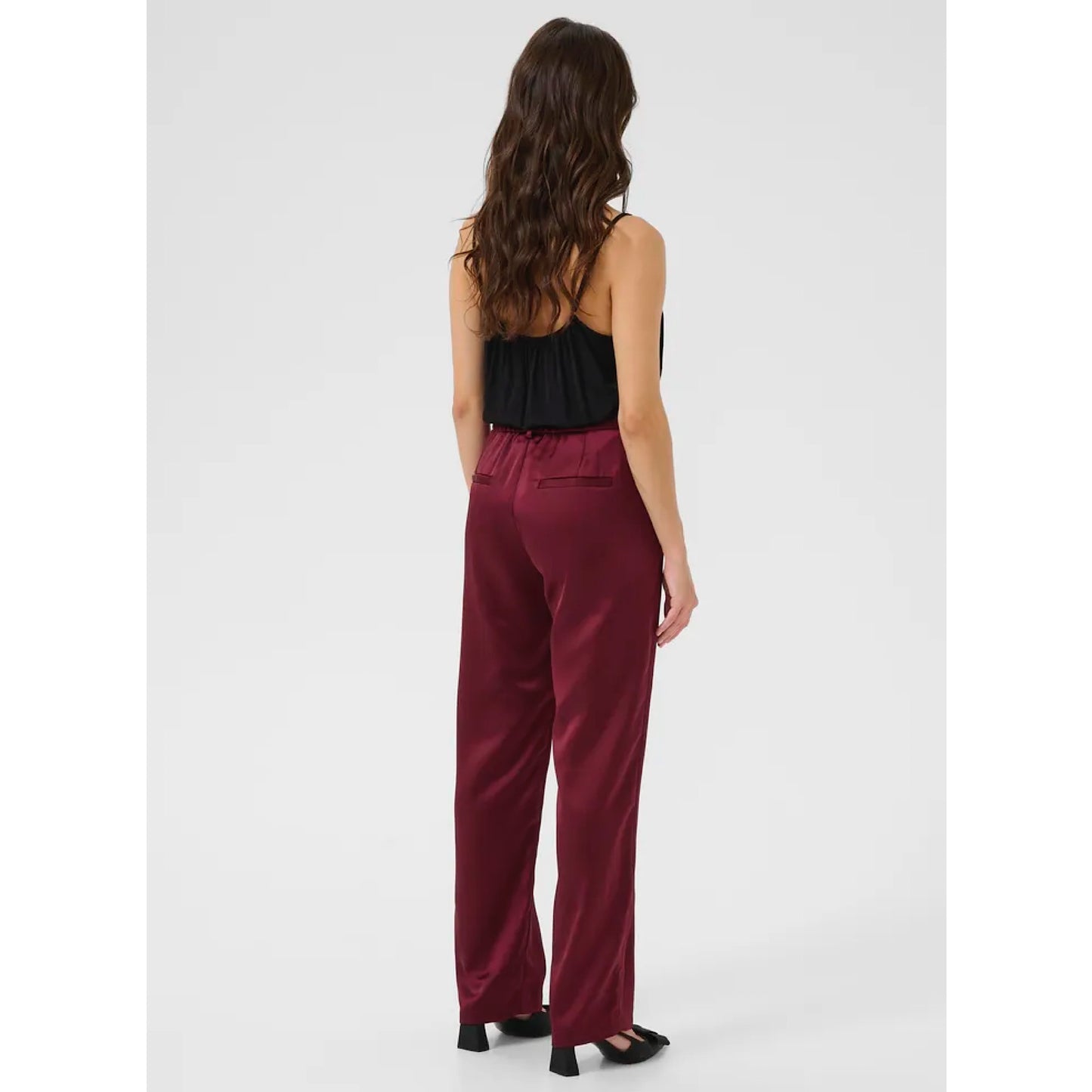 Cream Cocamia Sateen Trousers