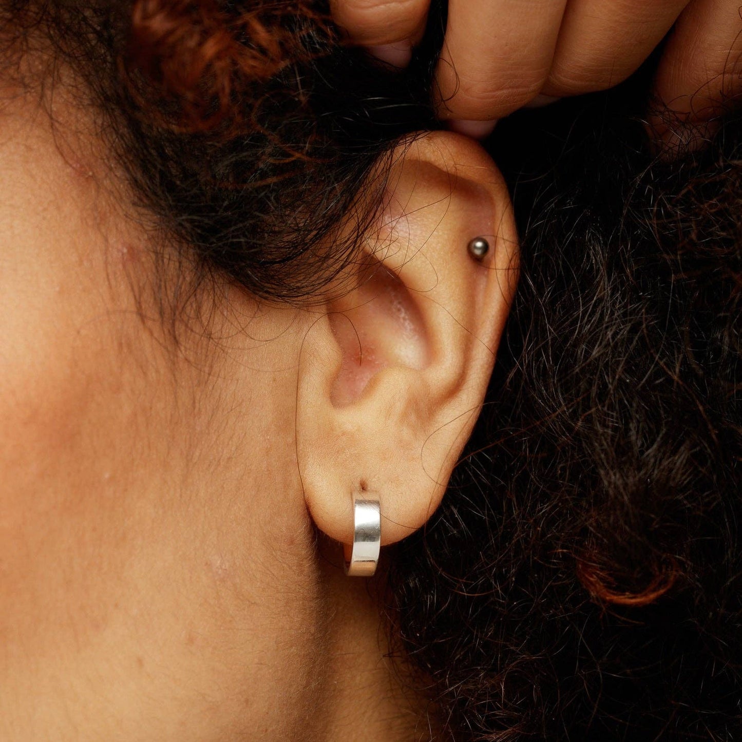 Scream Pretty Wide Huggie Hoop Earrings Gold/Silver