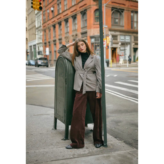 Culture Checka Belt Blazer