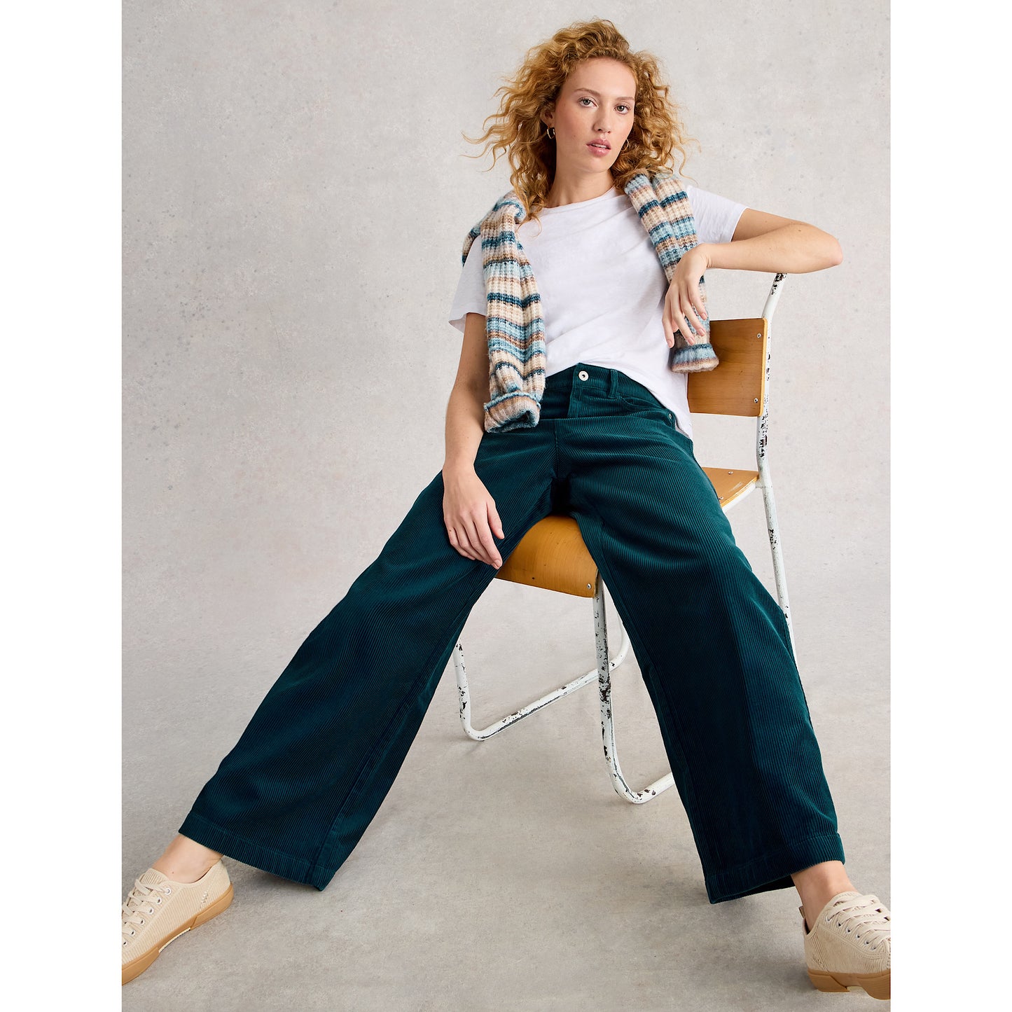 White Stuff Ayla Cord Wide Leg Trousers