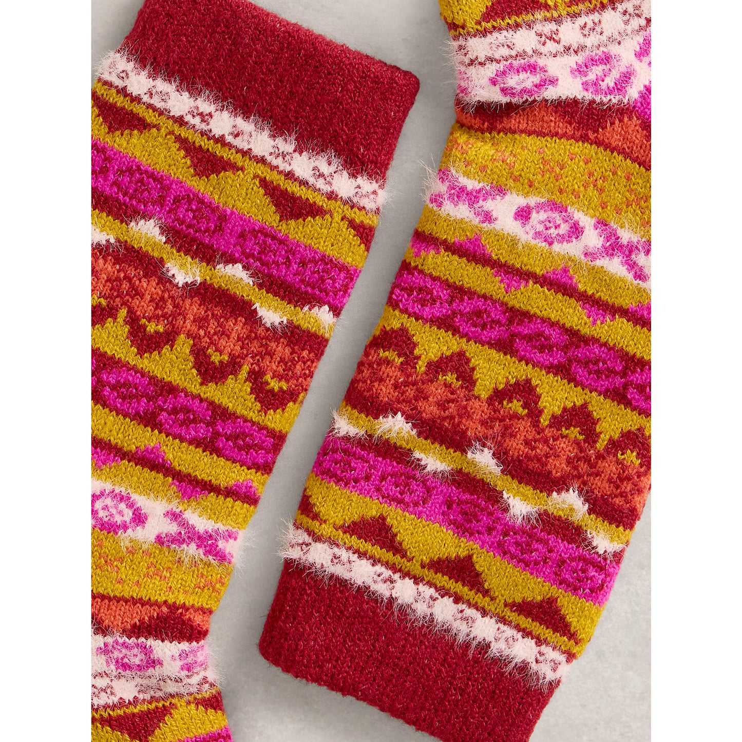 White Stuff Pop Fairisle Cabin Socks