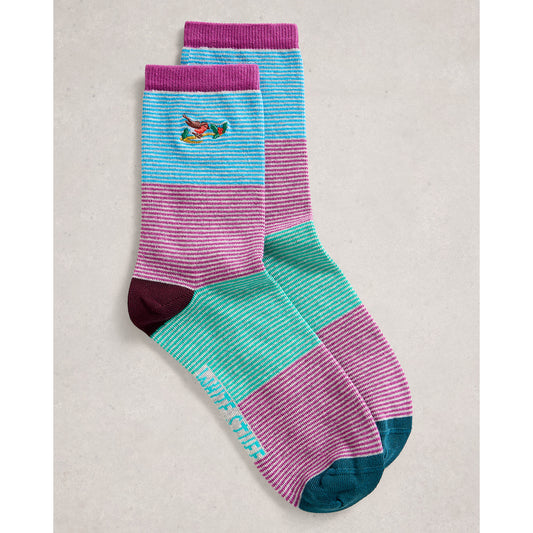 White Stuff Embroidered Ankle Socks