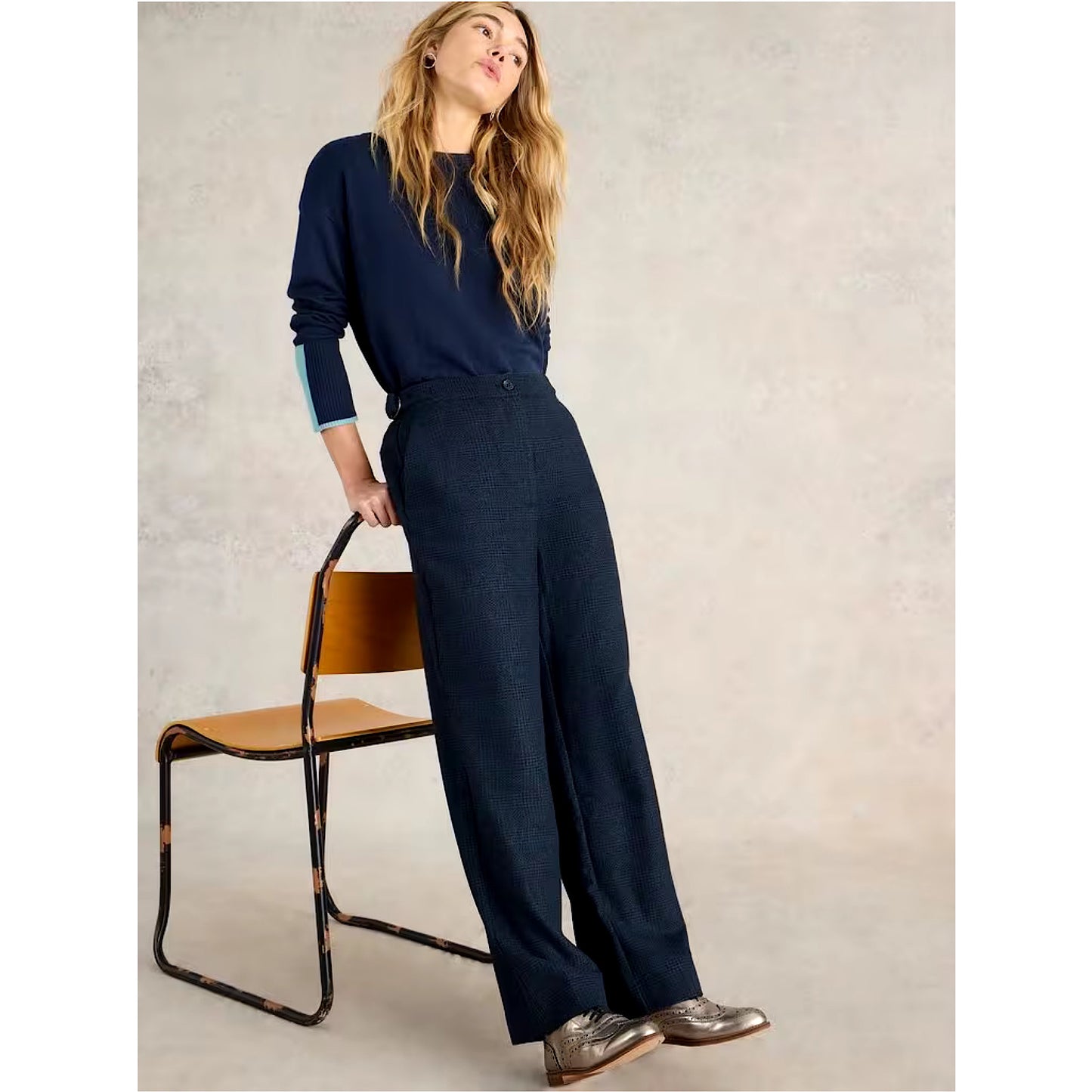 White Stuff Una Tweedy Wide Leg Trousers