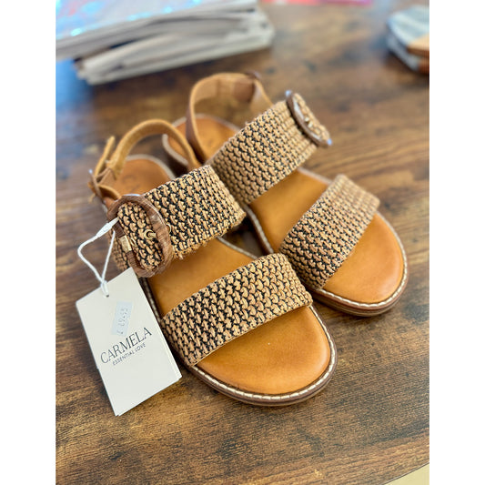 Carmela Big Buckle Leather Sandal