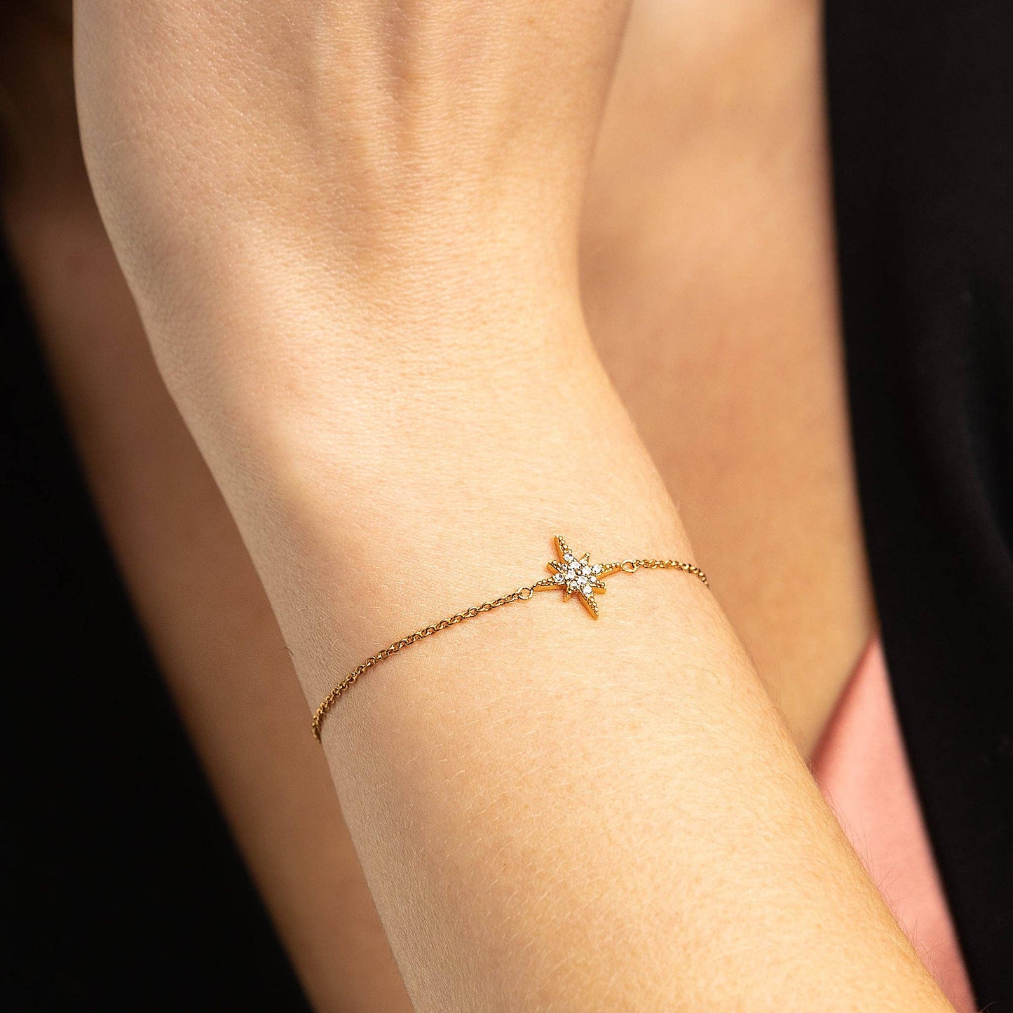 Scream Pretty Starburst Bracelet with Slider Clasp: 18ct Gold Plated