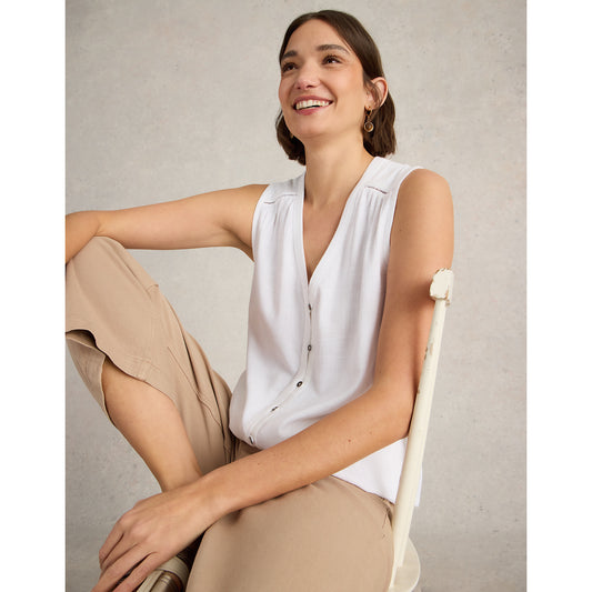 White Stuff Delilah Button Top