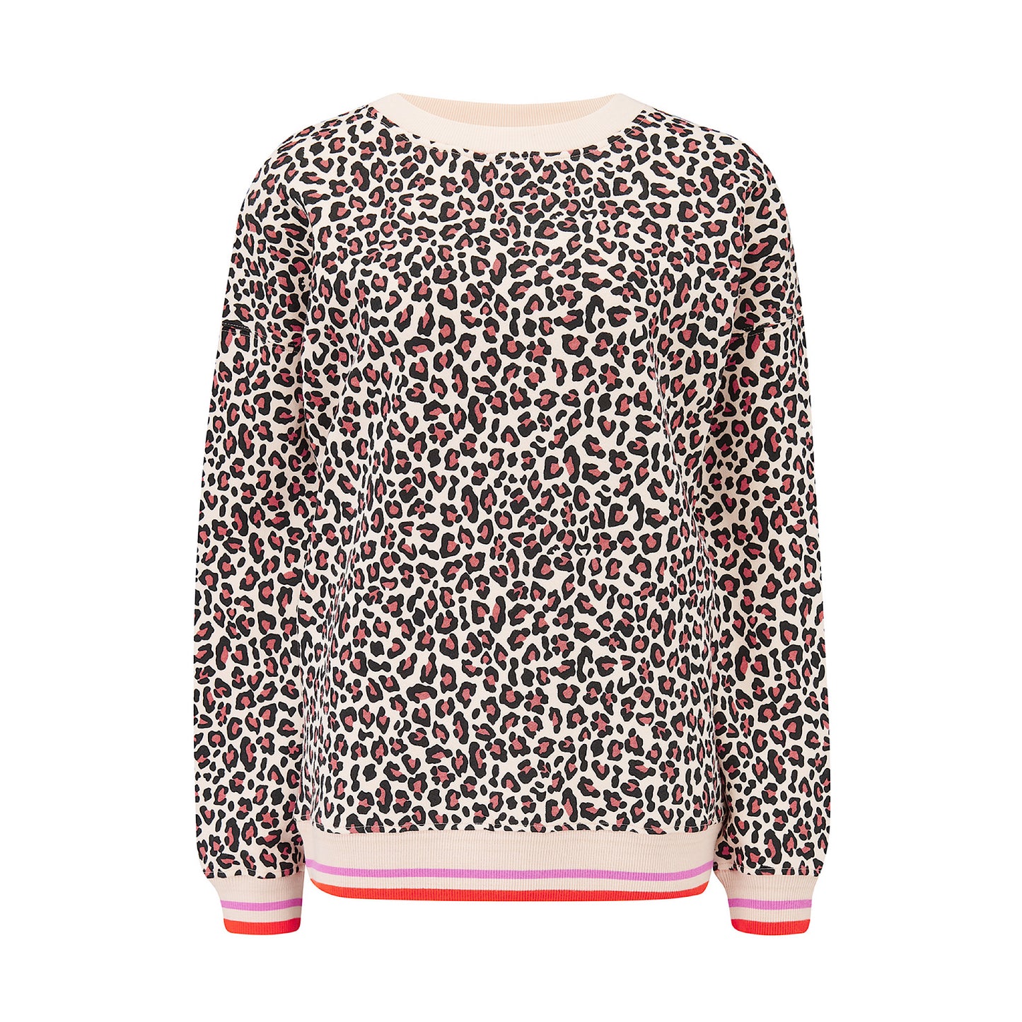 Sugarhill Brighton Eadie Sweatshirt Leopard Retro Stripe