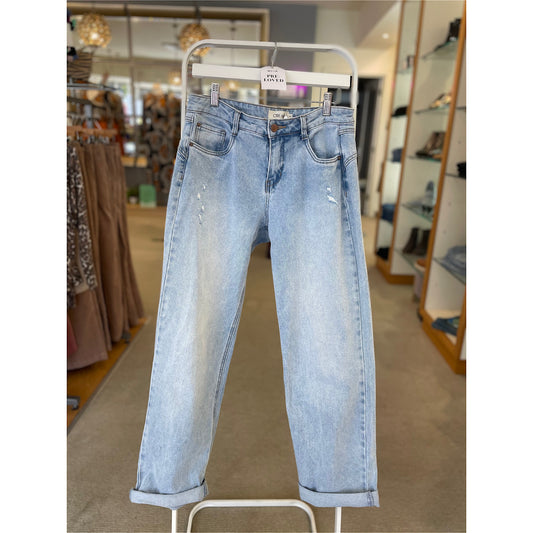 PRE-LOVED Cream Jeans Size 12 (30)