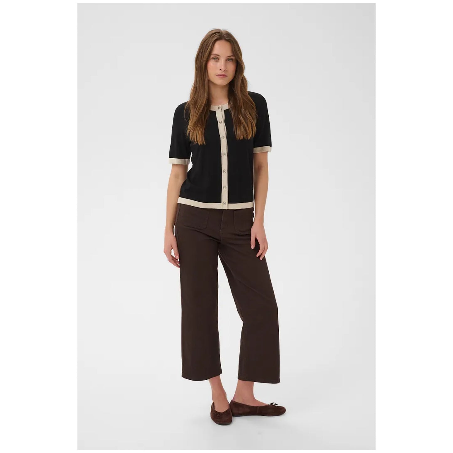 Kaffe Lizza Contrast Cardigan