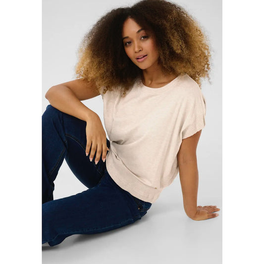 Cream Dela Knit Top