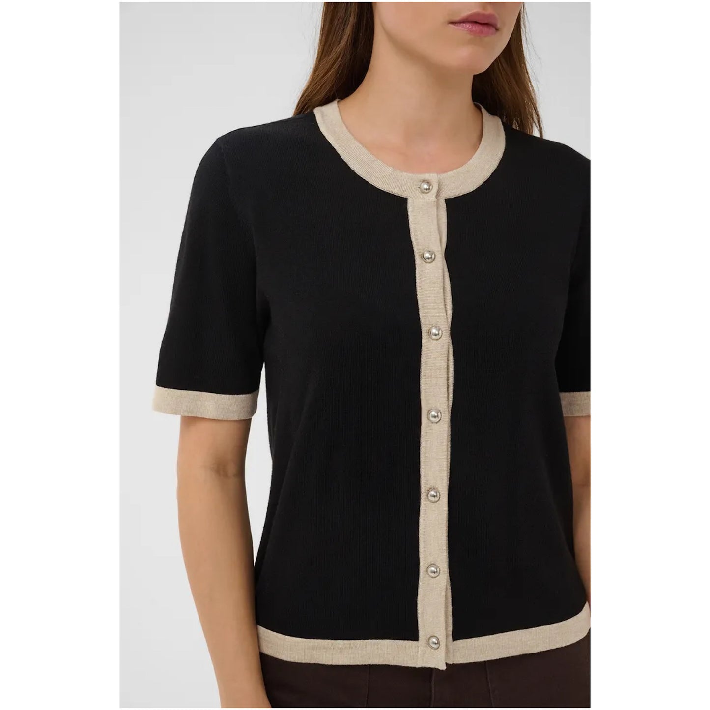 Kaffe Lizza Contrast Cardigan