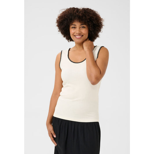 Cream Ribba Top