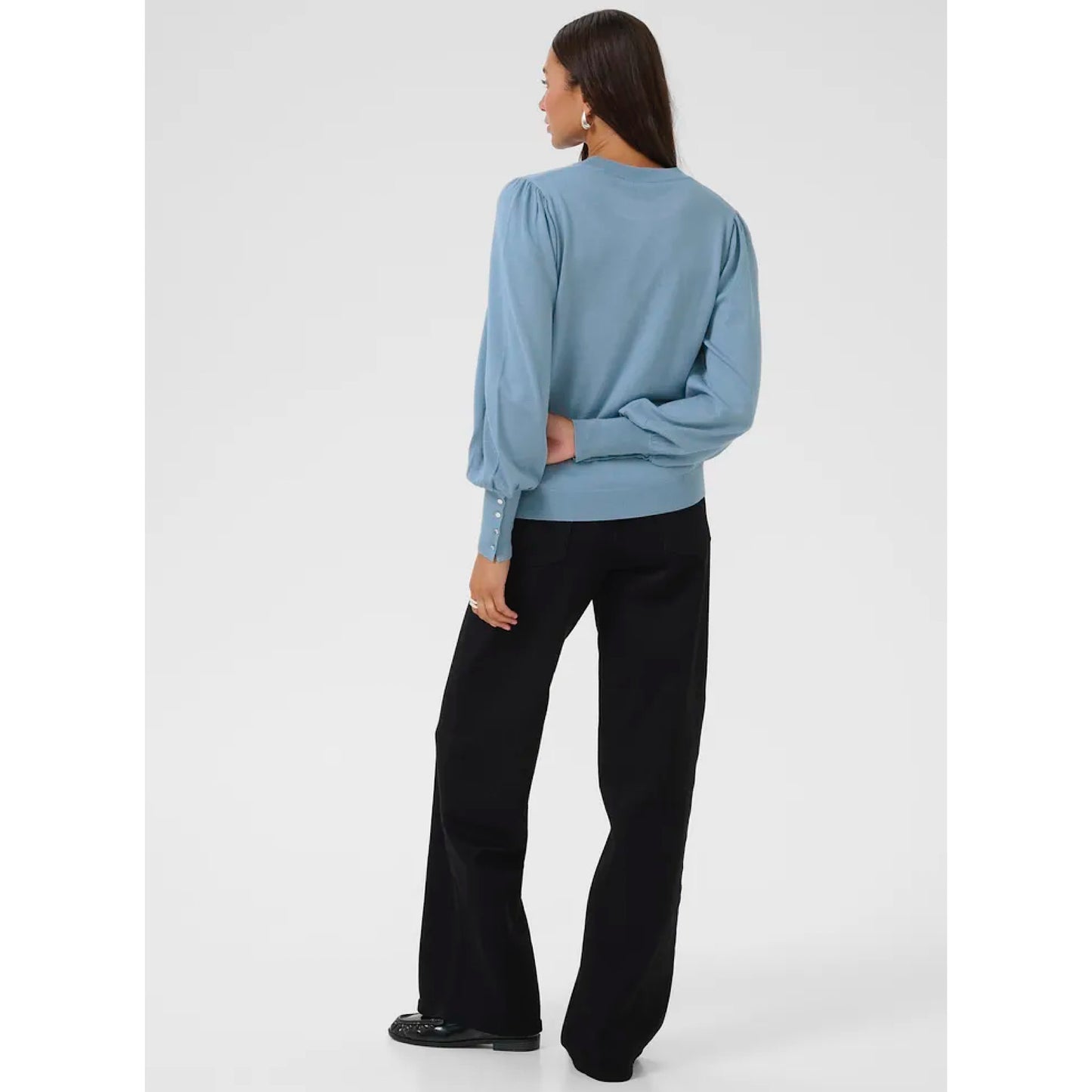 Kaffe Lizza Button Top