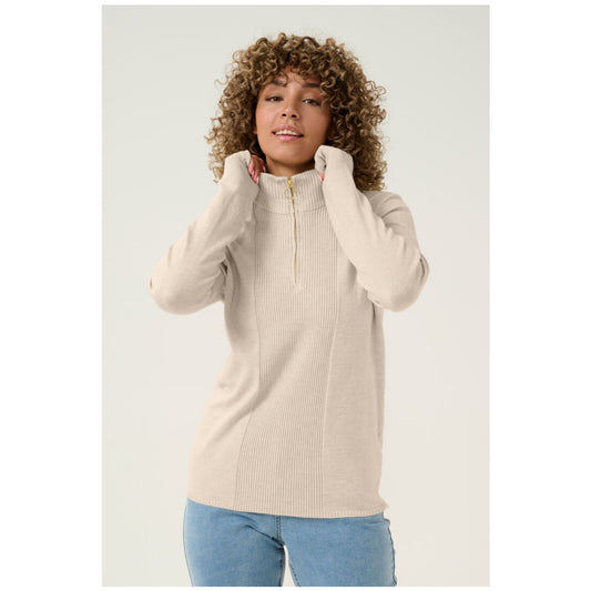 Cream Dela High Neck Pullover