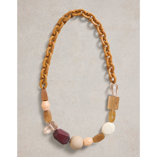 White Stuff Amber Chunky Bead Necklace