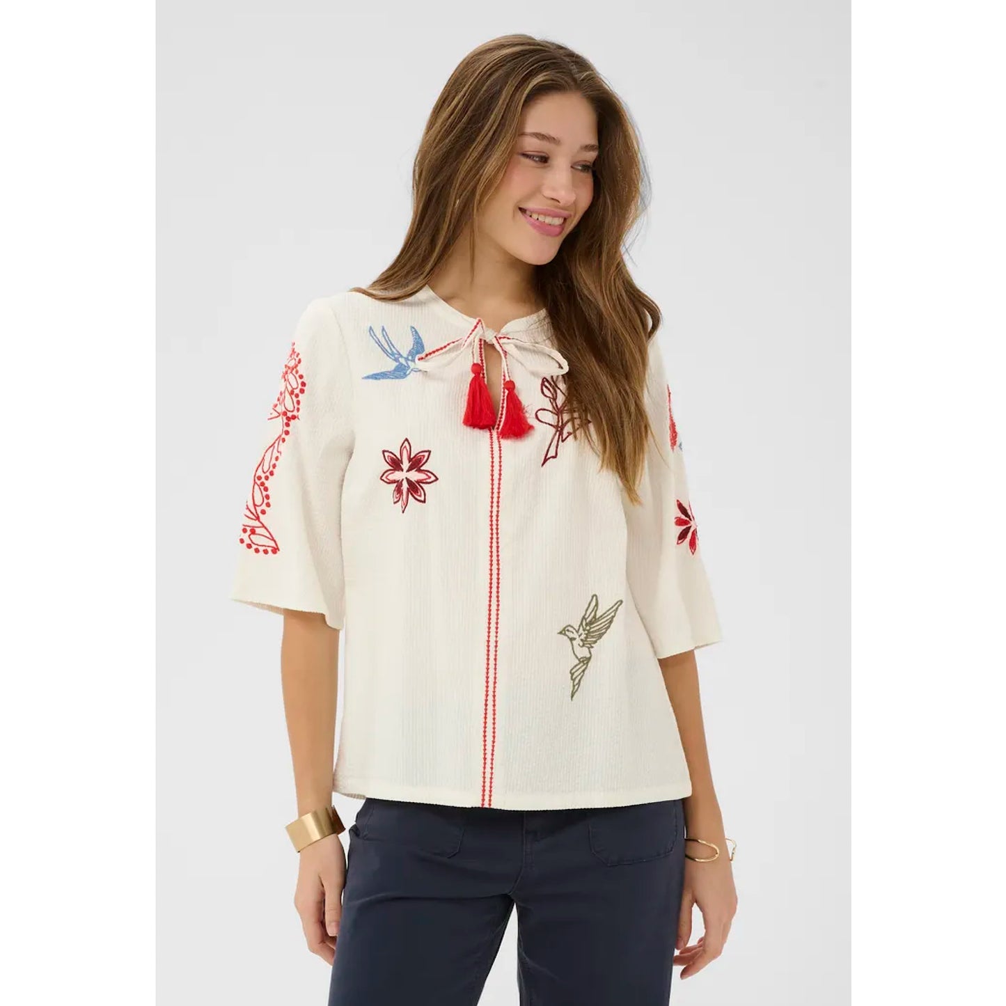 Cream Rosetta Blouse