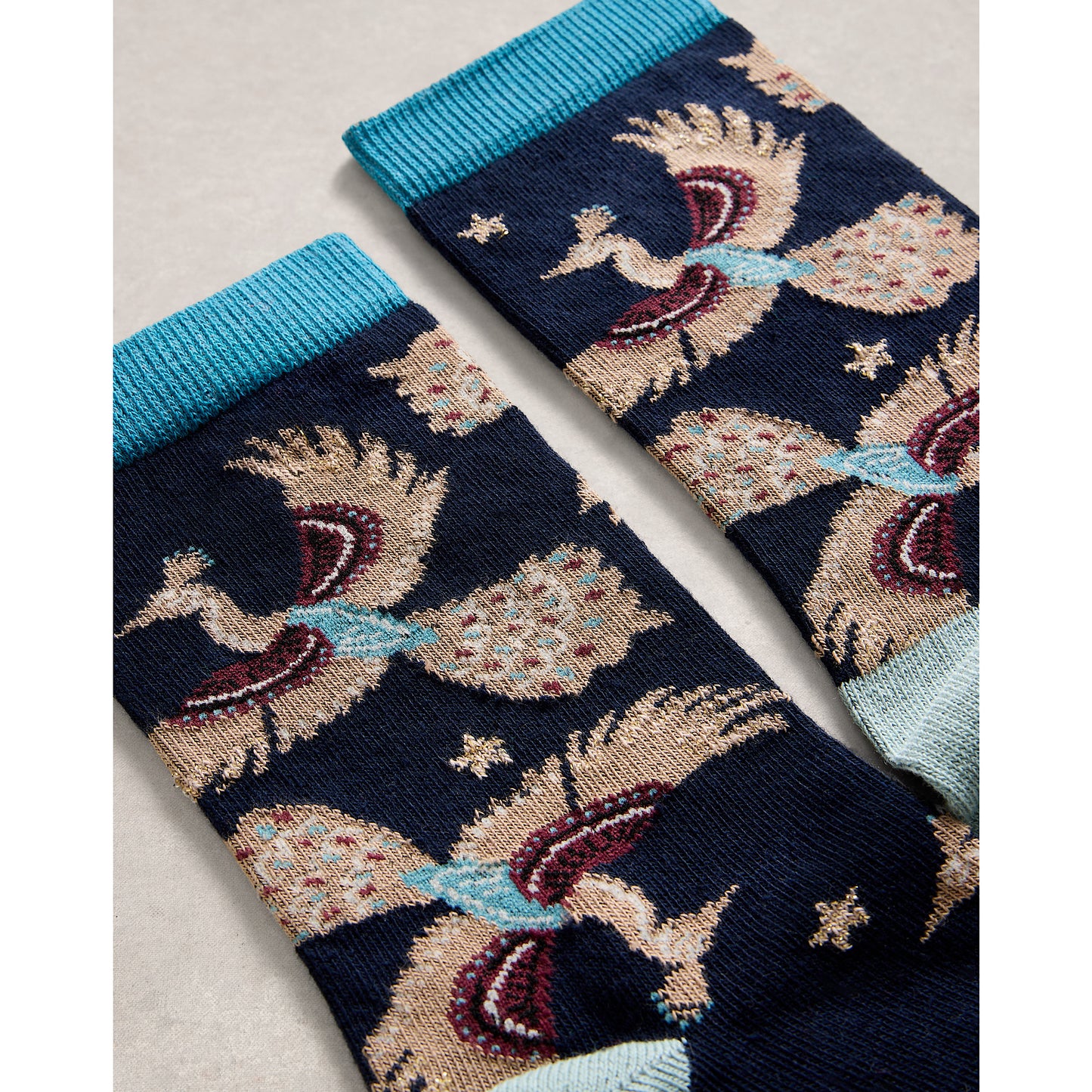 White Stuff Pattern Ankle Socks