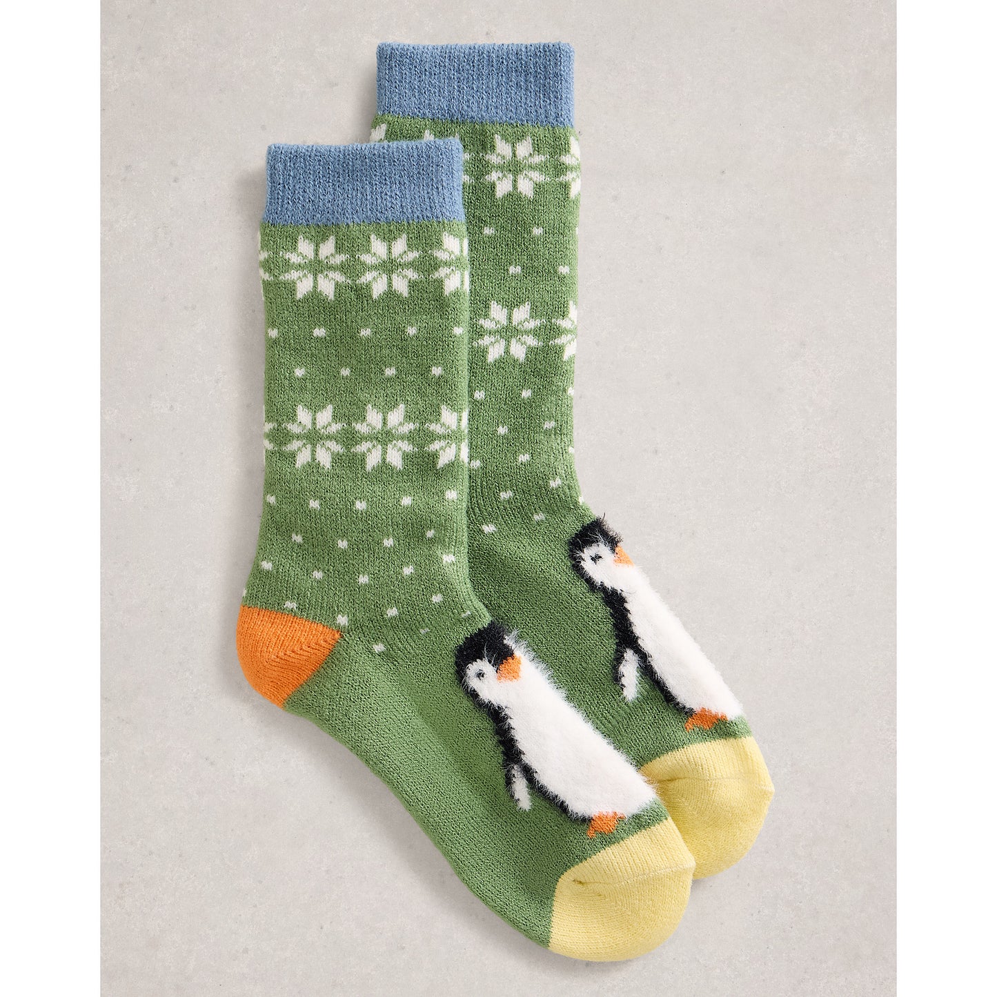 White Stuff Fluffy Penguin Cabin Socks