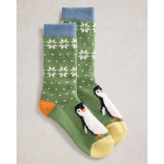 White Stuff Fluffy Penguin Cabin Socks