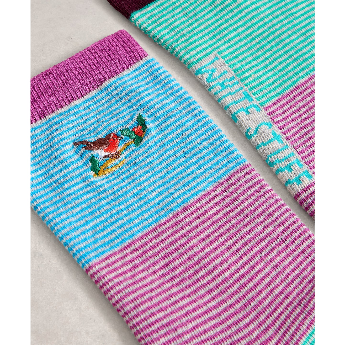 White Stuff Embroidered Ankle Socks