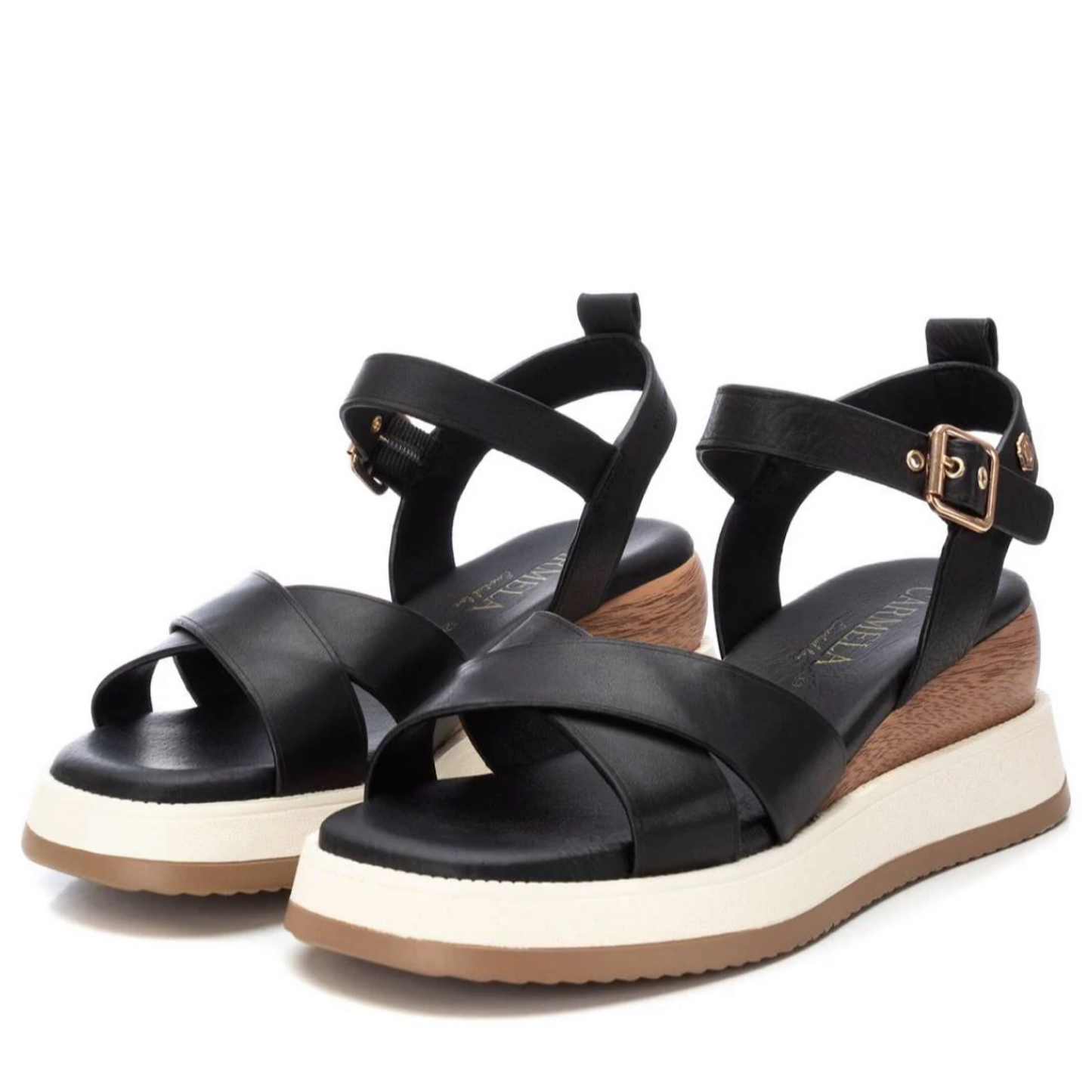 Carmela Leather Wedge Sandal