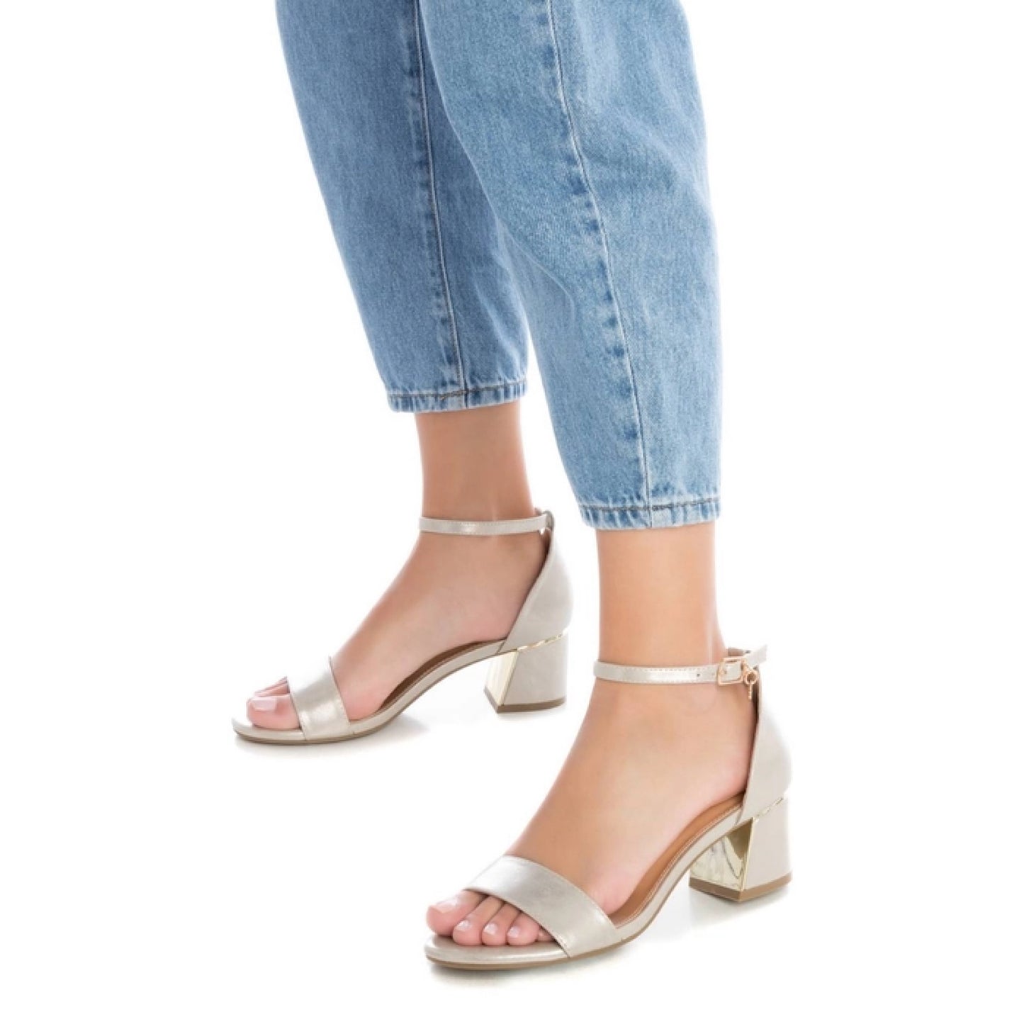 XTI Champagne Sandal