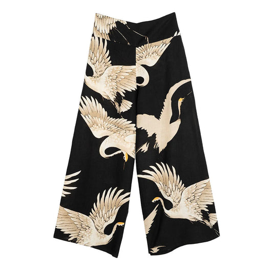 One Hundred Stars Stork Black Palazzo Pants