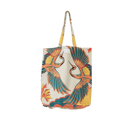 One Hundred Stars Crane Stone Canvas Bag