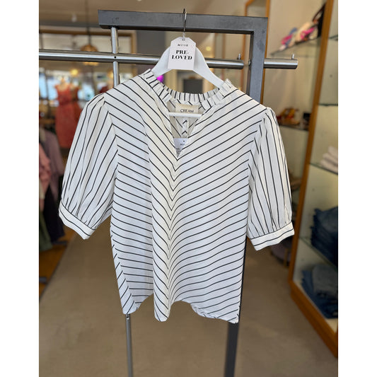 PRE-LOVED Cream Naomi Blouse Size 10 BNWT
