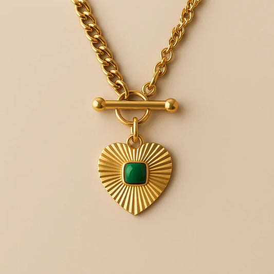 Gold Lunar Agate Necklace