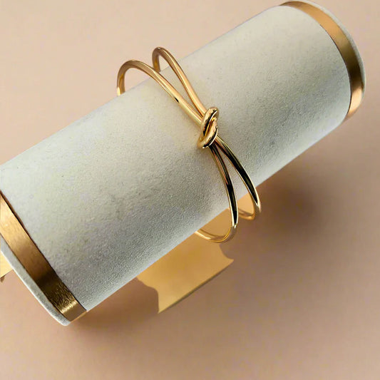 Gold Lunar Knot Cuff Bracelet