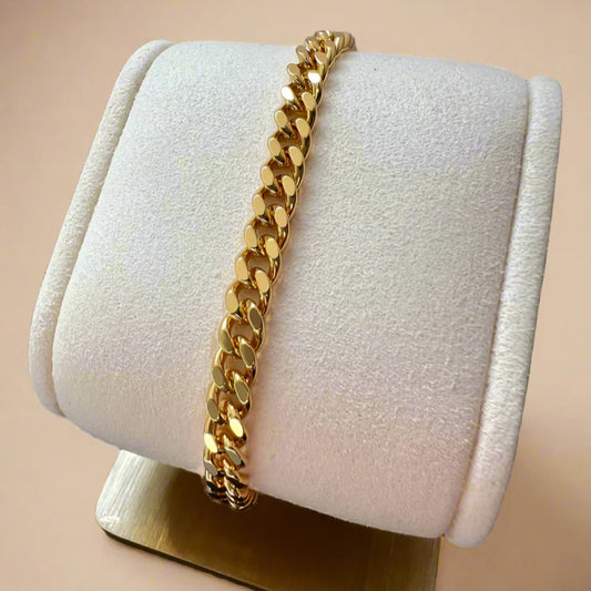 Gold Lunar Link Chain Bracelet