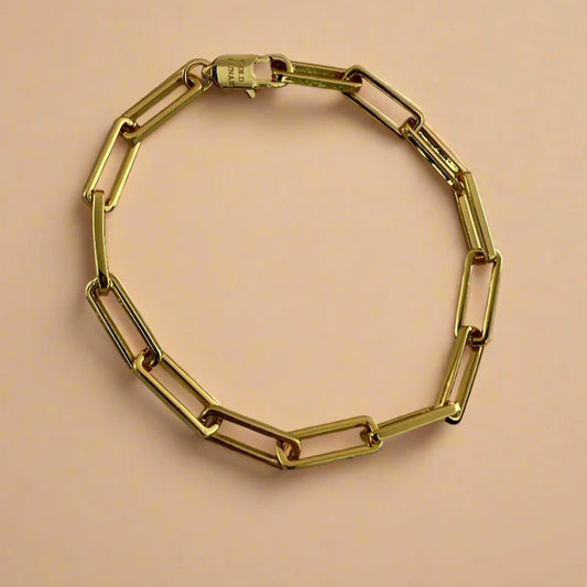 Gold Lunar Link Chain Bracelet