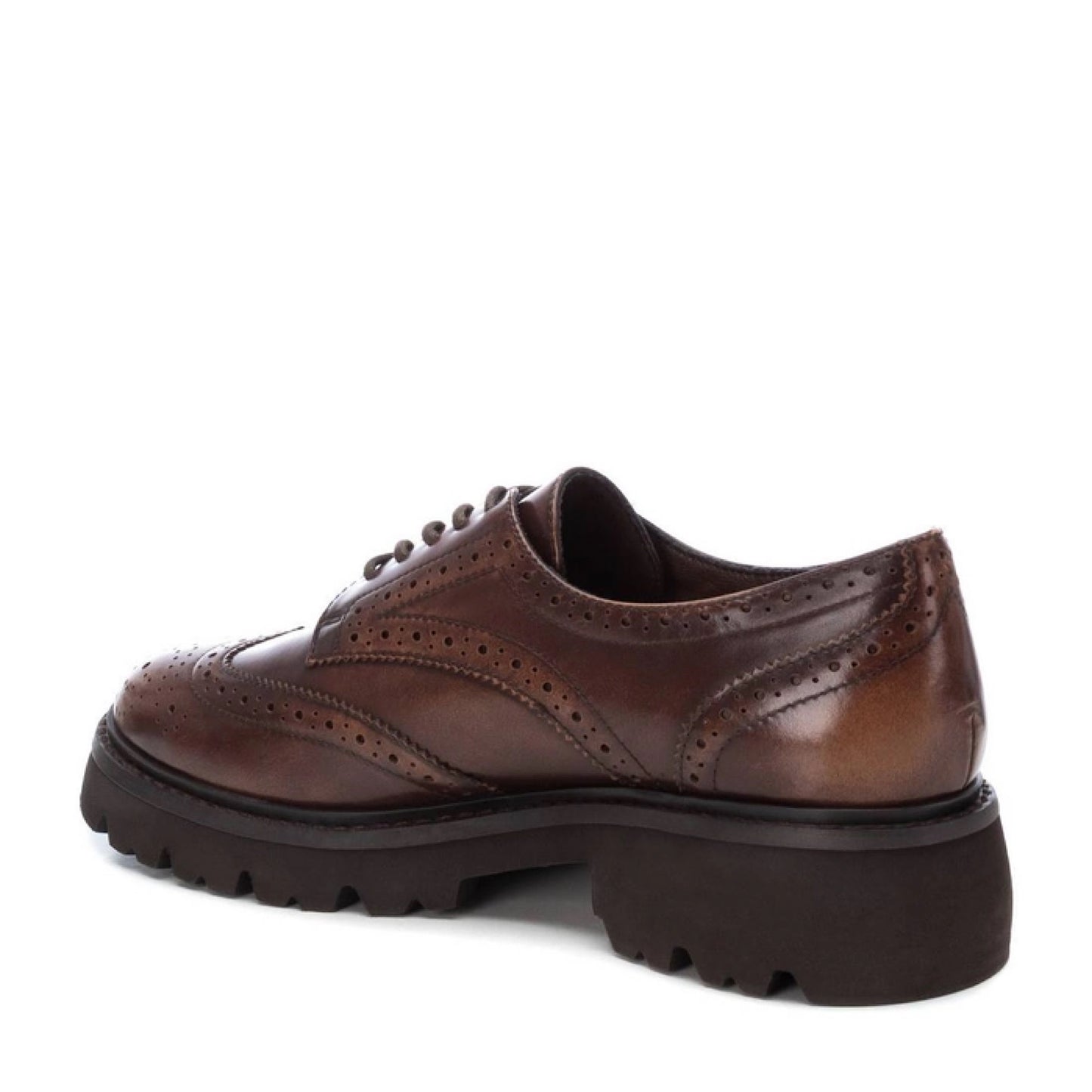 Carmela Chestnut Leather Brogues