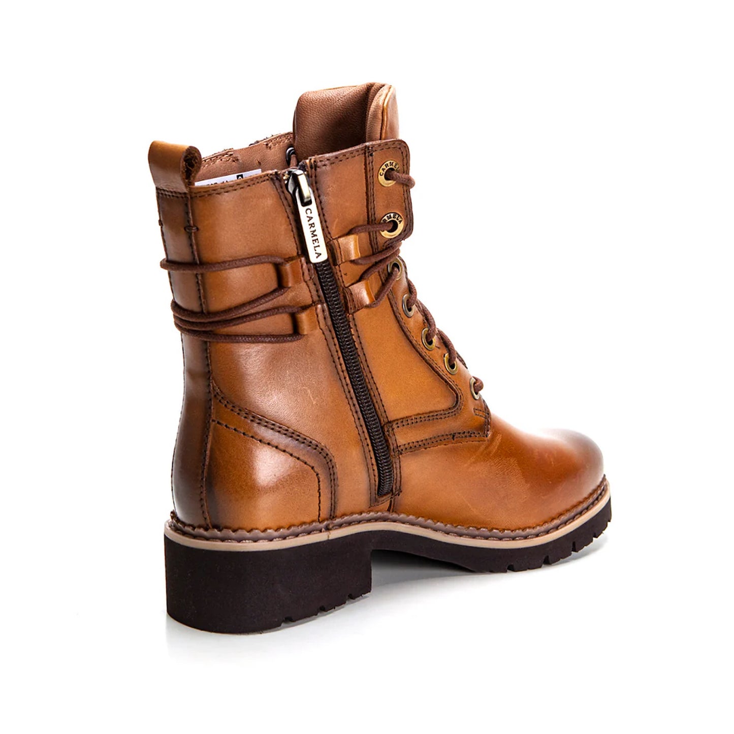 Carmela Camel Leather Boots