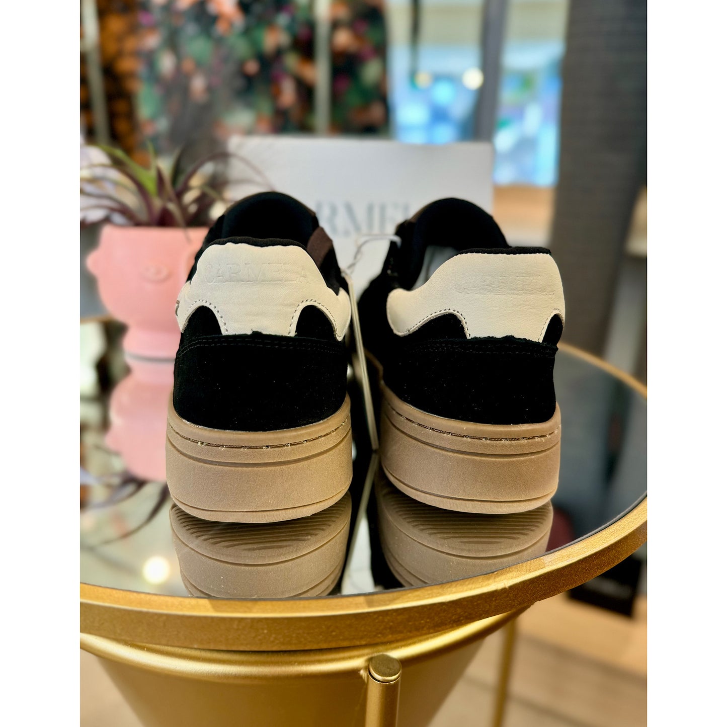 Carmela Black Suede Trainer