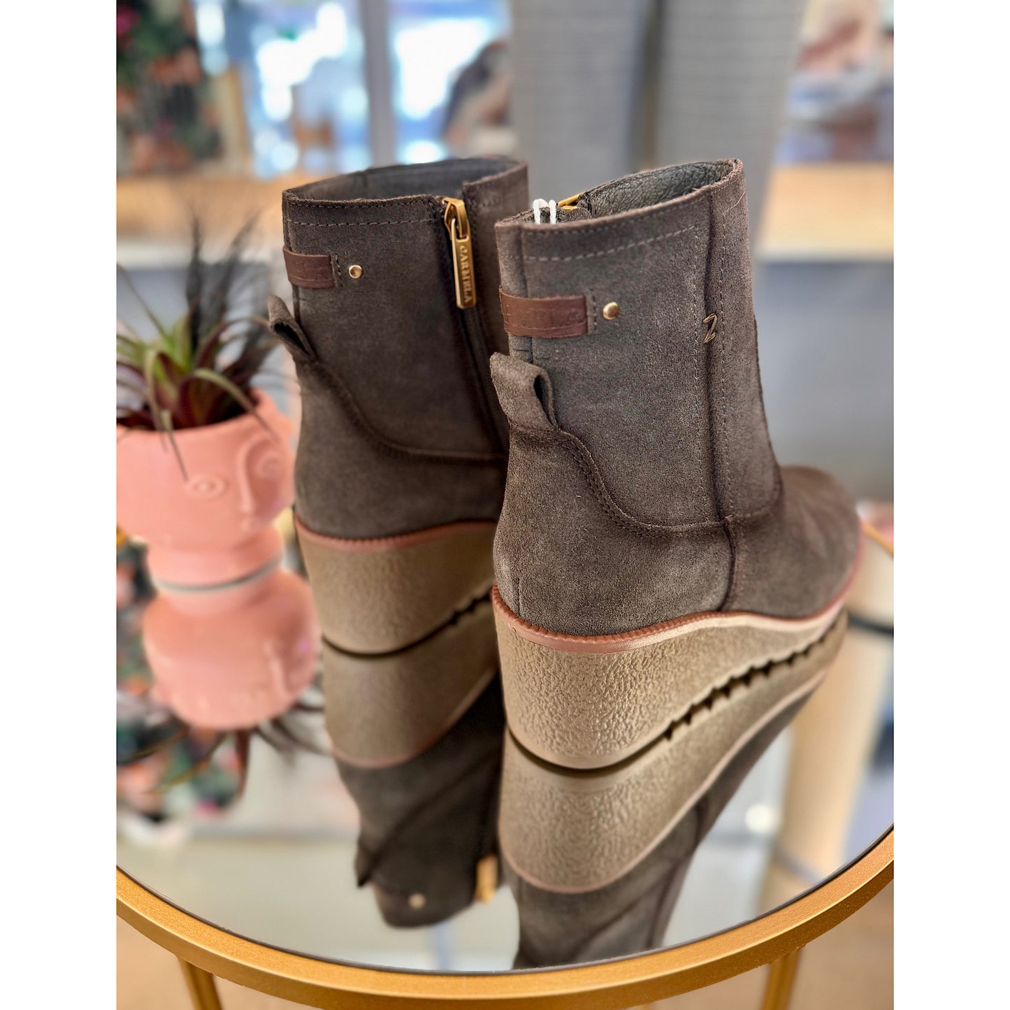 Carmela Mink Wedge Boot