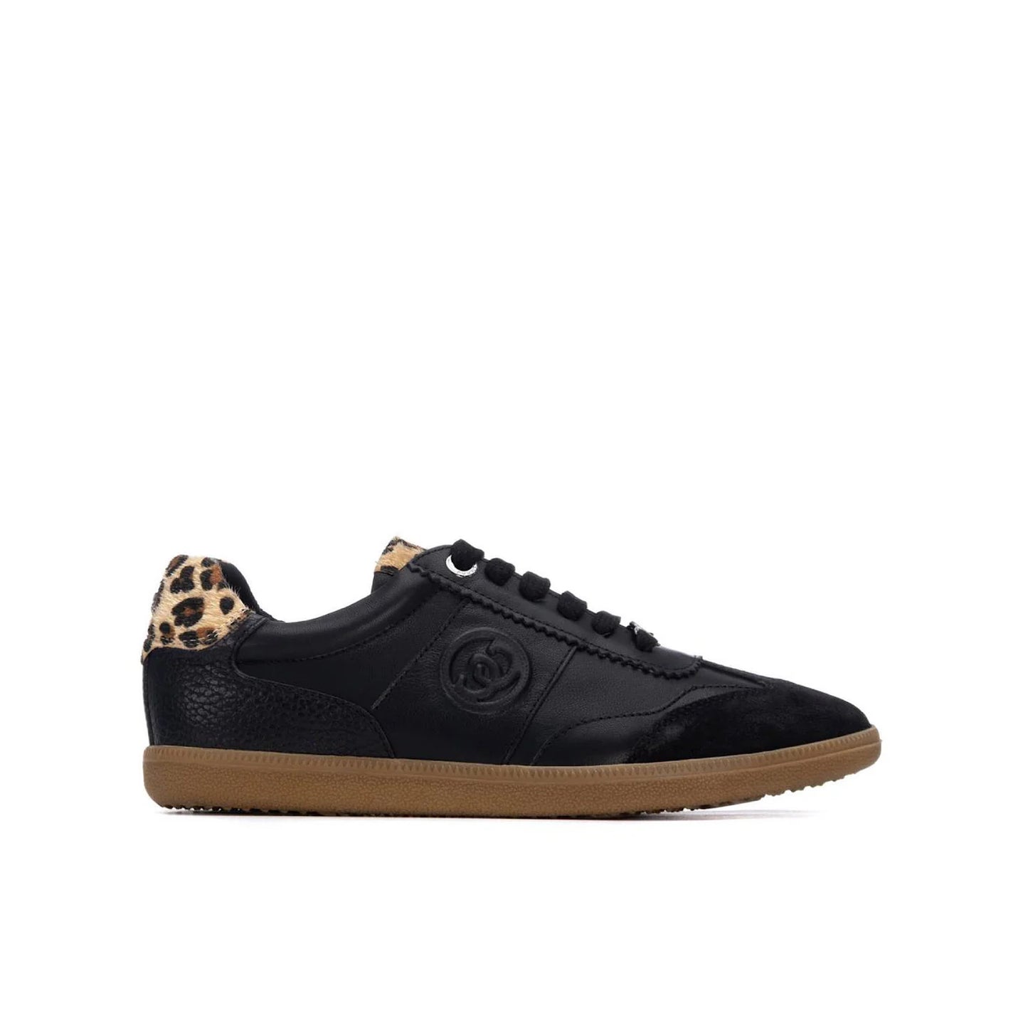 Carmela Leopard Heel Trainers