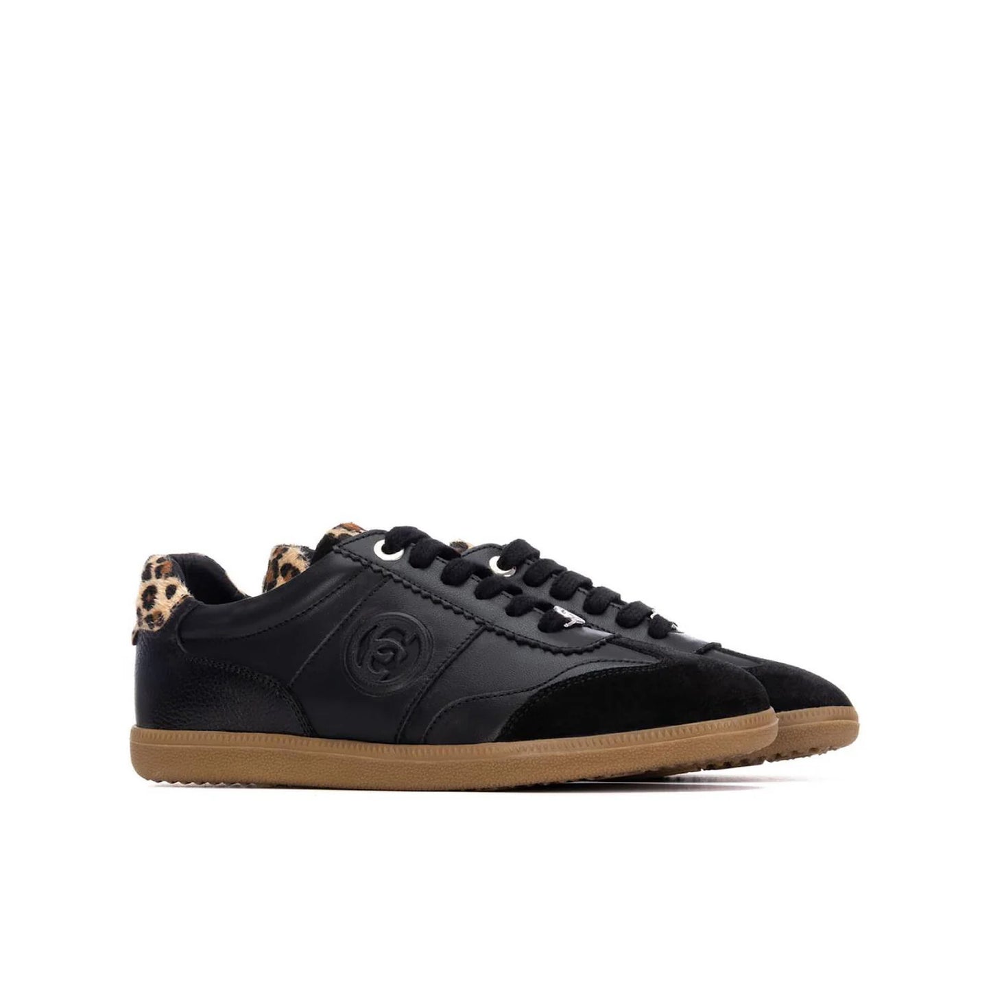 Carmela Leopard Heel Trainers