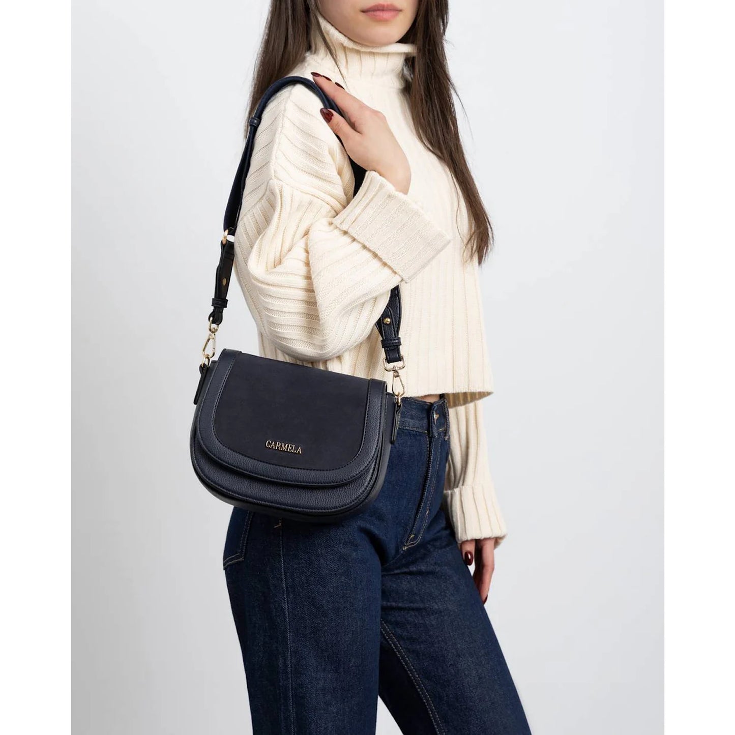 Carmela Navy Cross Body Handbag