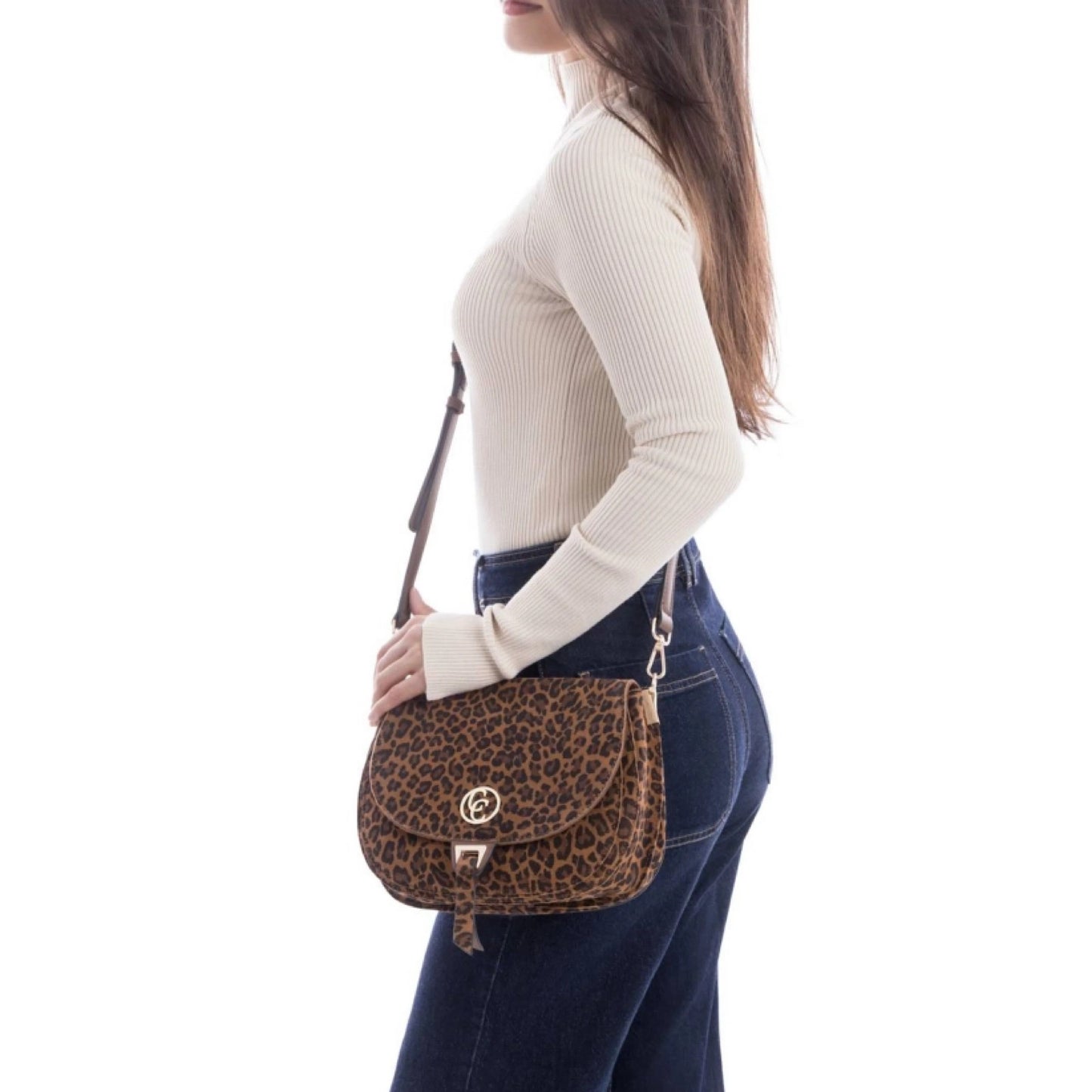 Carmela Leopard Cross Body Handbag