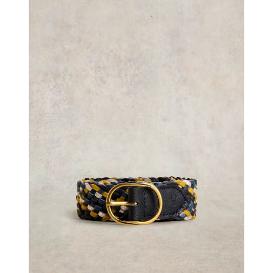 White Stuff Leather Weave Belt