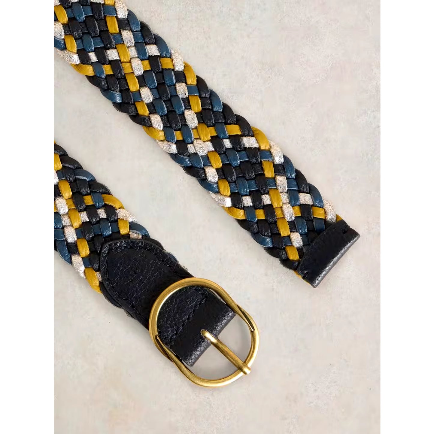 White Stuff Leather Weave Belt