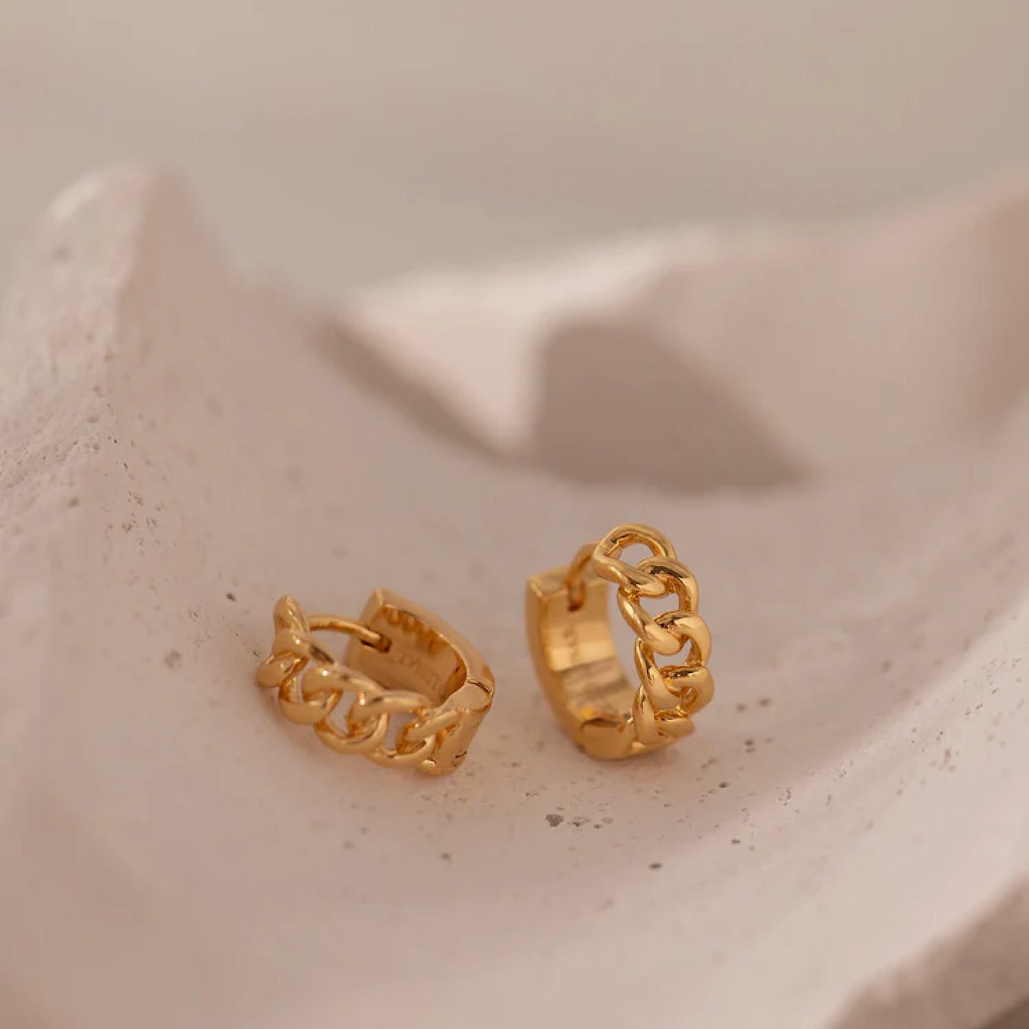 Gold Lunar Chain Earrings