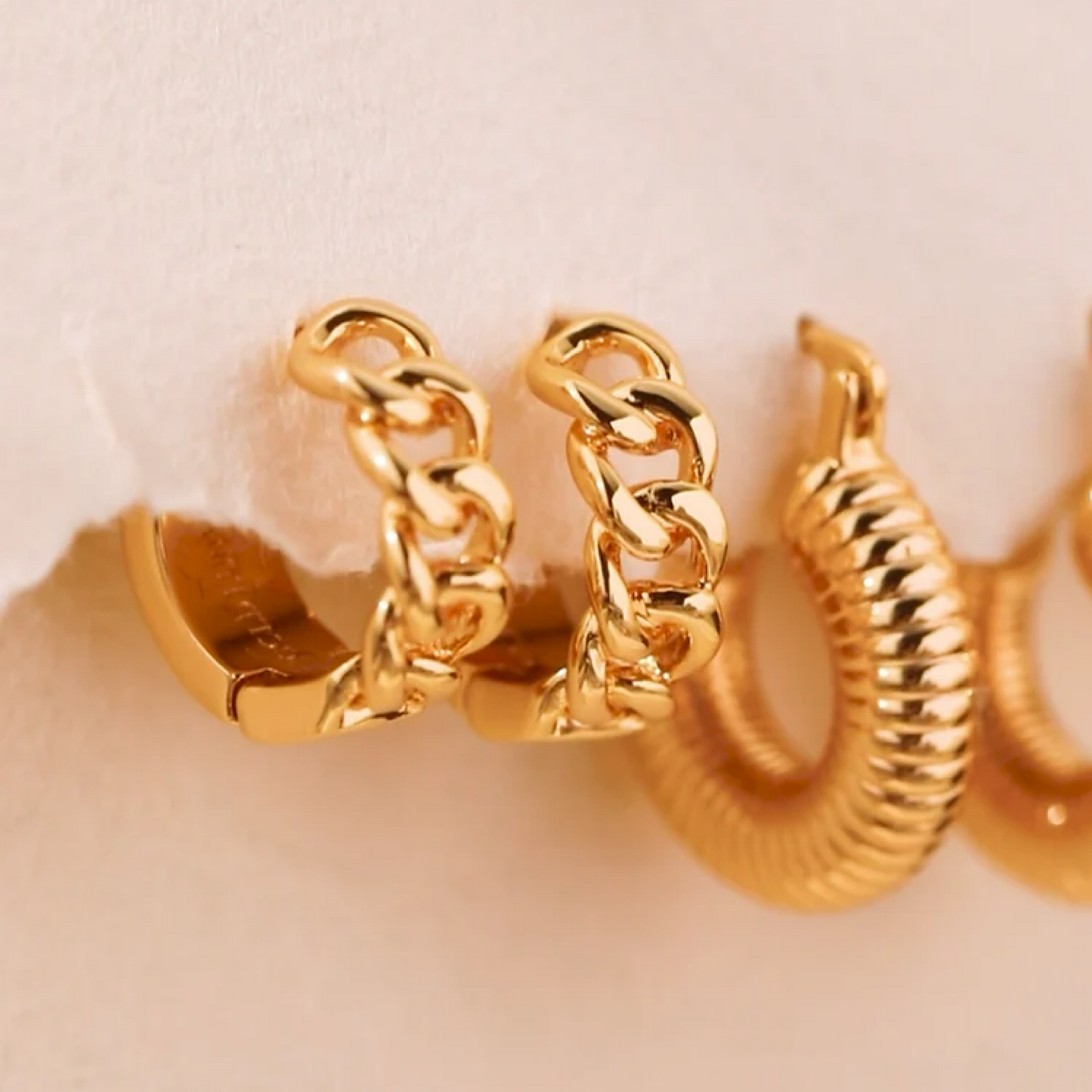 Gold Lunar Chain Earrings